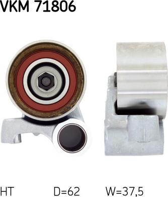 SKF VKM 71806 - Poulie-tendeur, courroie de distribution droxauto.com