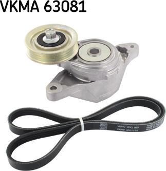 SKF VKMA 63081 - Jeu de courroies trapézoïdales à nervures droxauto.com