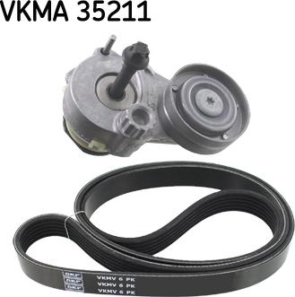 SKF VKMA 35211 - Jeu de courroies trapézoïdales à nervures droxauto.com