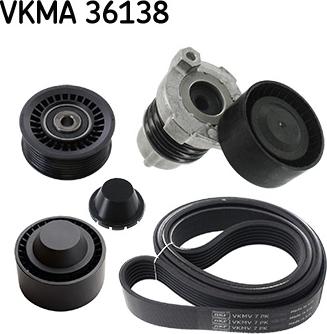 SKF VKMA 36138 - Jeu de courroies trapézoïdales à nervures droxauto.com