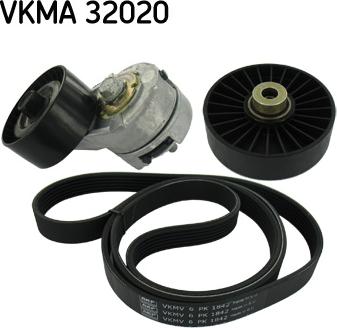 SKF VKMA 32020 - Jeu de courroies trapézoïdales à nervures droxauto.com