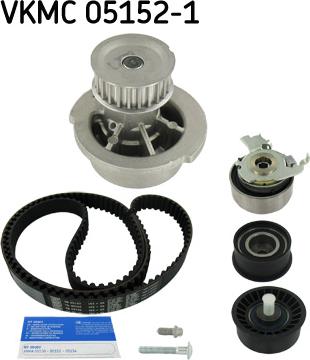 SKF VKMC 05152-1 - Pompe à eau + kit de courroie de distribution droxauto.com