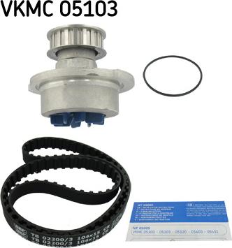 SKF VKMC 05103 - Pompe à eau + kit de courroie de distribution droxauto.com