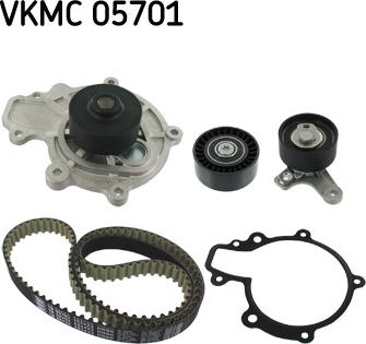 SKF VKMC 05701 - Pompe à eau + kit de courroie de distribution droxauto.com