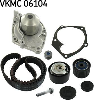 SKF VKMC 06104 - Pompe à eau + kit de courroie de distribution droxauto.com