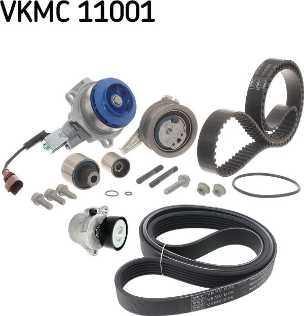 SKF VKMC 11001 - Pompe à eau + kit de courroie de distribution droxauto.com