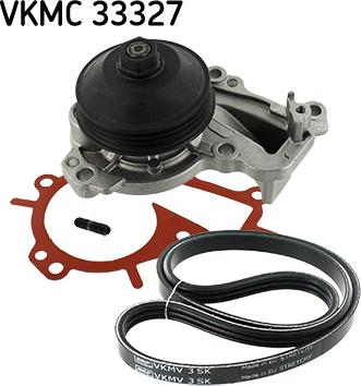 SKF VKMC 33327 - Pompe à eau+Jeu de courroie trapézoïdale à nervures droxauto.com
