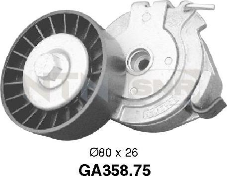 SNR GA358.75 - Poulie renvoi / transmission, courroie trapézoïdale à nervures droxauto.com