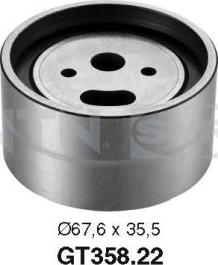 SNR GT358.22 - Poulie-tendeur, courroie de distribution droxauto.com