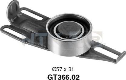 SNR GT366.02 - Poulie-tendeur, courroie de distribution droxauto.com