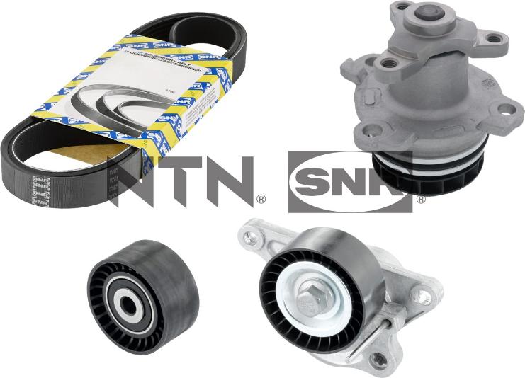 SNR KAP855.180 - Pompe à eau+Jeu de courroie trapézoïdale à nervures droxauto.com