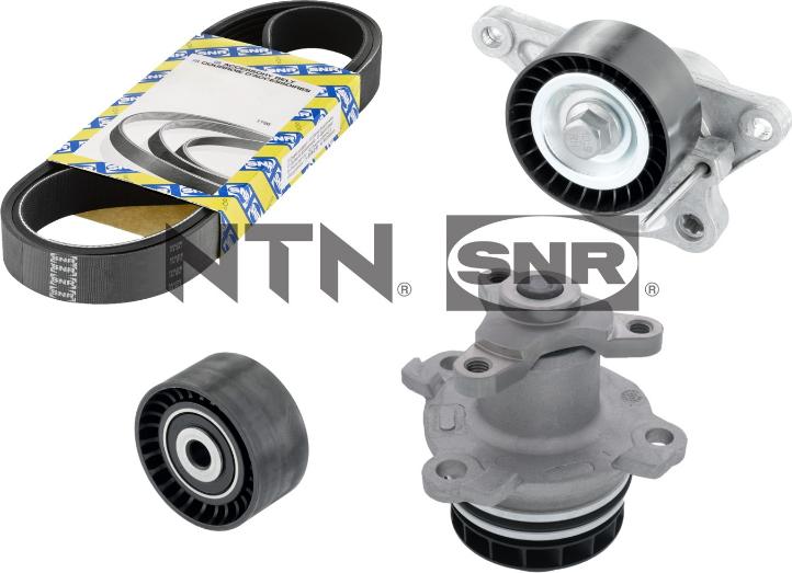 SNR KAP855.240 - Pompe à eau+Jeu de courroie trapézoïdale à nervures droxauto.com