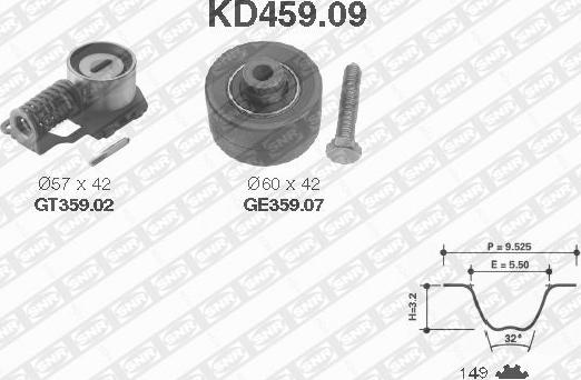 SNR KD459.09 - Kit de distribution droxauto.com