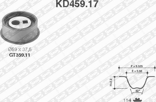 SNR KD459.17 - Kit de distribution droxauto.com