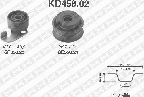 SNR KD458.02 - Kit de distribution droxauto.com