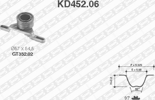 SNR KD452.06 - Kit de distribution droxauto.com