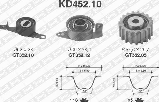 SNR KD452.10 - Kit de distribution droxauto.com
