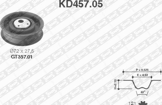 SNR KD457.05 - Kit de distribution droxauto.com