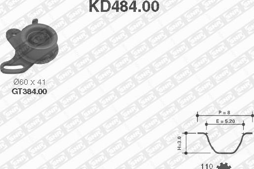 SNR KD484.00 - Kit de distribution droxauto.com