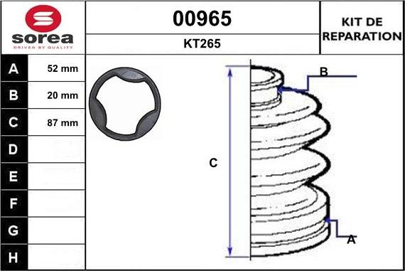 SNRA 00965 - Joint-soufflet, arbre de commande droxauto.com