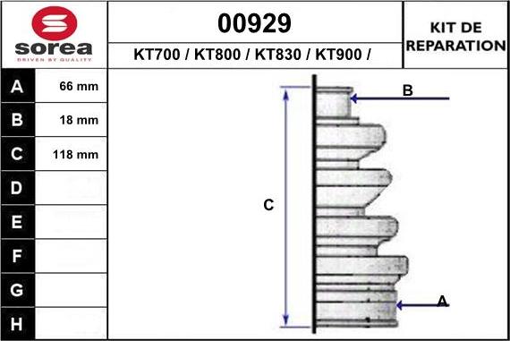 SNRA 00929 - Joint-soufflet, arbre de commande droxauto.com