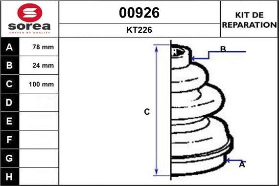 SNRA 00926 - Joint-soufflet, arbre de commande droxauto.com