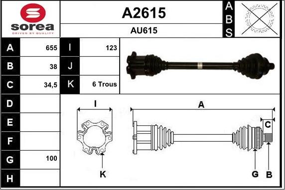 SNRA A2615 - Arbre de transmission droxauto.com