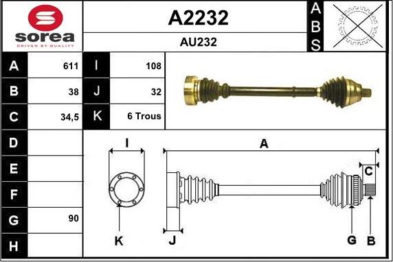 SNRA A2232 - Arbre de transmission droxauto.com