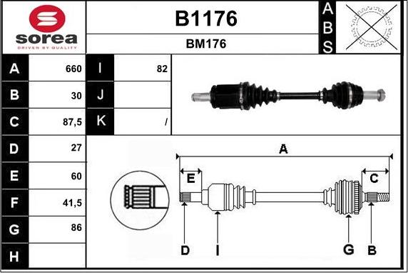 SNRA B1176 - Arbre de transmission droxauto.com