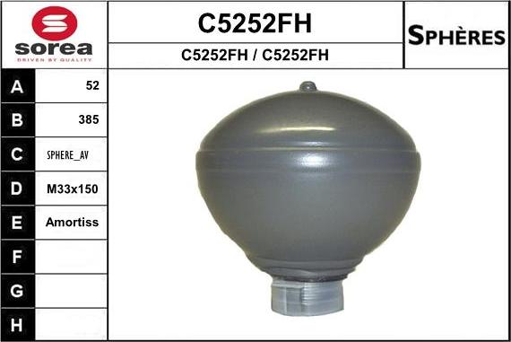 SNRA C5252FH - Accumulateur de pression, suspension / amortissement droxauto.com