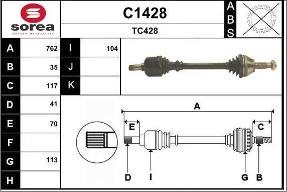 SNRA C1428 - Arbre de transmission droxauto.com