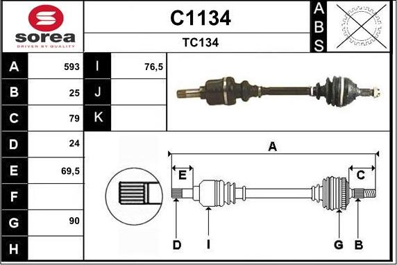 SNRA C1134 - Arbre de transmission droxauto.com