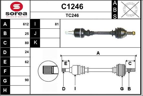 SNRA C1246 - Arbre de transmission droxauto.com