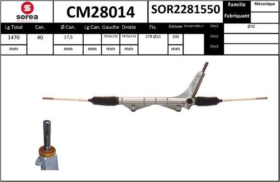 SNRA CM28014 - Crémaillière de direction droxauto.com