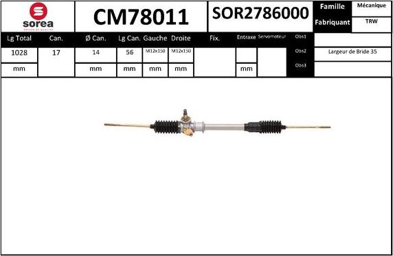 SNRA CM78011 - Crémaillière de direction droxauto.com