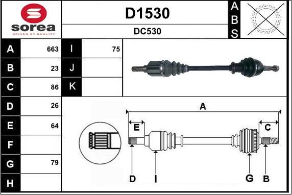 SNRA D1530 - Arbre de transmission droxauto.com