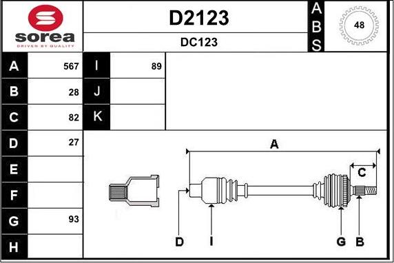 SNRA D2123 - Arbre de transmission droxauto.com