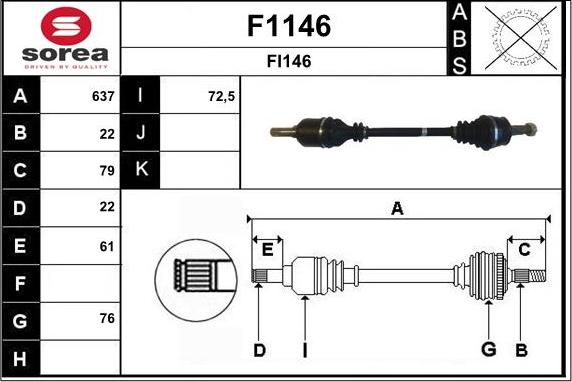 SNRA F1146 - Arbre de transmission droxauto.com