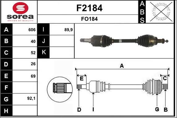 SNRA F2184 - Arbre de transmission droxauto.com
