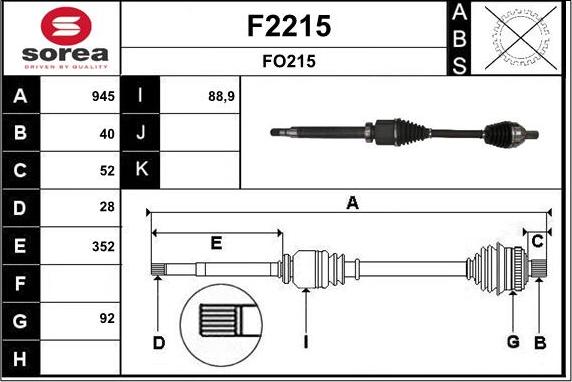 SNRA F2215 - Arbre de transmission droxauto.com