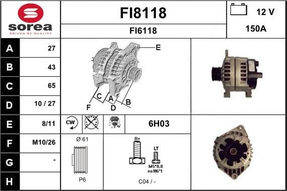 SNRA FI8118 - Alternateur droxauto.com