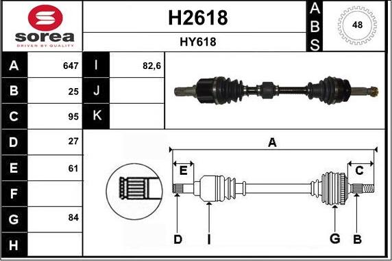 SNRA H2618 - Arbre de transmission droxauto.com