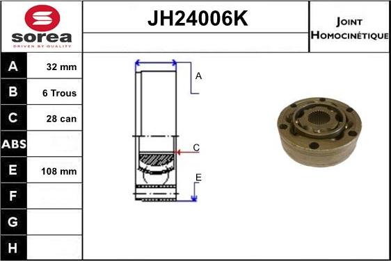 SNRA JH24006K - Jeu de joints, arbre de transmission droxauto.com