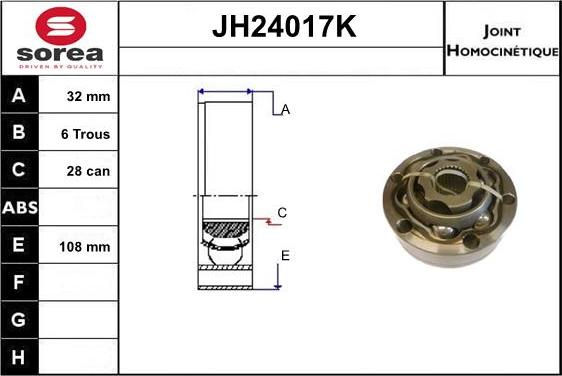 SNRA JH24017K - Jeu de joints, arbre de transmission droxauto.com