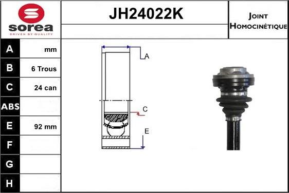 SNRA JH24022K - Jeu de joints, arbre de transmission droxauto.com