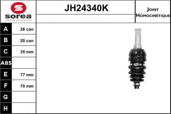 SNRA JH24340K - Jeu de joints, arbre de transmission droxauto.com