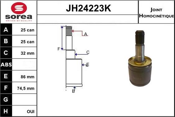 SNRA JH24223K - Jeu de joints, arbre de transmission droxauto.com