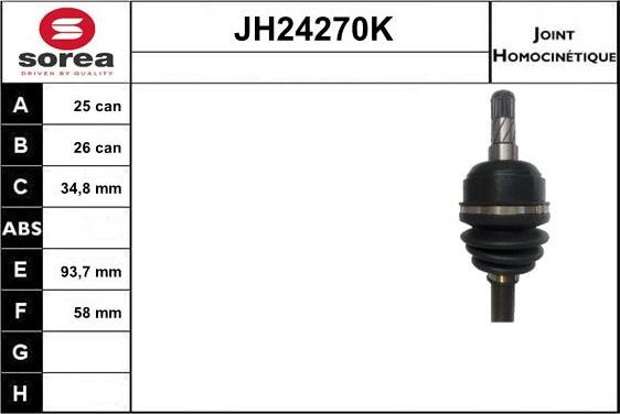SNRA JH24270K - Jeu de joints, arbre de transmission droxauto.com