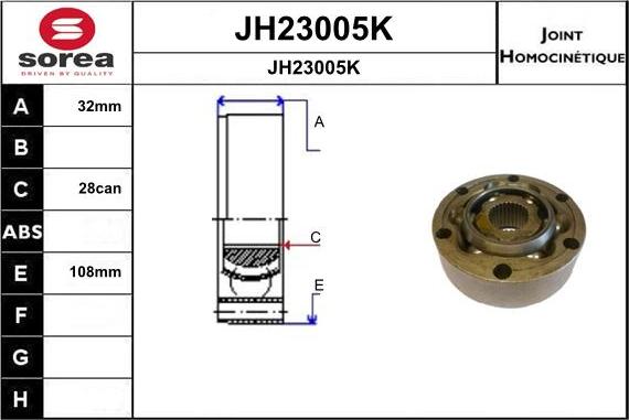 SNRA JH23005K - Jeu de joints, arbre de transmission droxauto.com