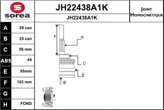 SNRA JH22438A1K - Jeu de joints, arbre de transmission droxauto.com